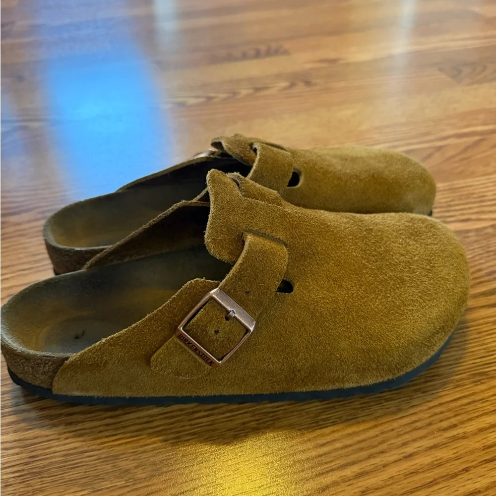 Birkenstock Boston Soft Footbed in Mink Suede 42 M9 W11 Regular